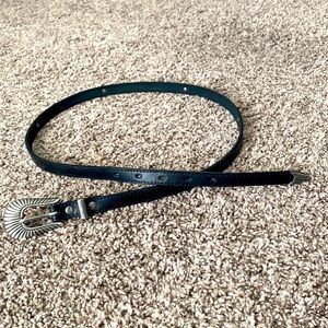 Black belt with silver accents